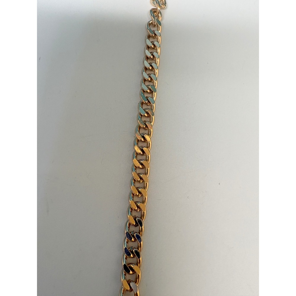 Gold Carabiner Link Chain Necklace Industrial Curb Chain Adjustable Statement - Picture 5 of 8